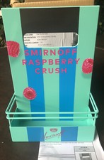 (Smirnoff Raspberry Crush)  Glass Caddy In Box NEW