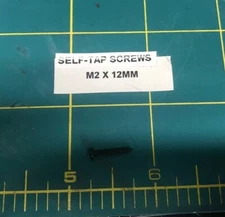 USA Stock 100 PCS M2 x 12MM Self Tapping Black Oxide Pan Head Screw Phillips