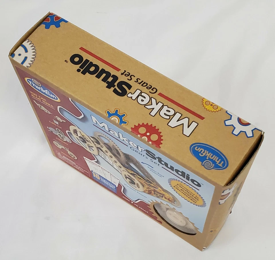 Juego de engranajes de ingeniería para niños Maker Studio Think Fun Racer Bike Car Cannon Foto 3 de 4