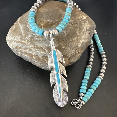 Native American Necklace Turquoise Sterling Silver Turquoise