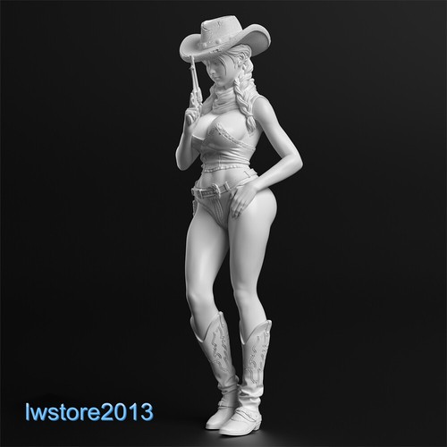 1/35 Painted Sexy Cowgirl Resin Miniatures Figures Model For Cars Vehicles Toy - Picture 11 of 21