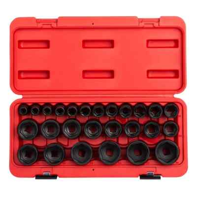 SUNEX TOOLS Metric Impact Socket Set 1/2'' Drive w/ Storage Case (26-Piece)