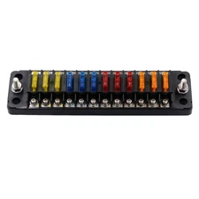 12 Way Blade Fuse Box Holder Block Terminal Screw Nut For Car SUV Truck Vehicle