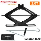 2 Ton Steel Scissor Jack Scissor Car Lift Jack Kit Crank Handle Emergency Tool