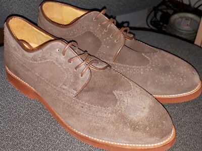 82% OFF NEW Mens MERCANTI FIORENTINI Suede Wingtip  Oxford Chocolate Retail $215