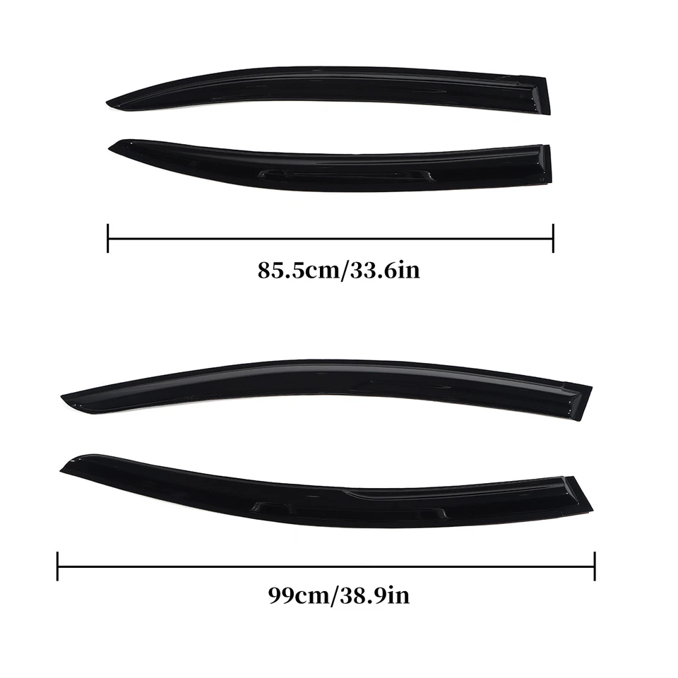 For 2012-2015 Honda Civic Sedan JDM 3D Wavy Mugen Style Window Visor Rain Guards Foto 2 de 4