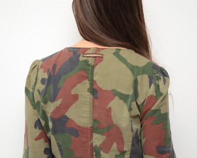 Womens Vintage Jean Paul Gaultier Camouflage Military Full Zip Dress Size  42 ~M