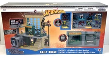 Spiderman Nano Scene Nano Metalfigs Large Daily Bugle City Scene  10 Figures NIB