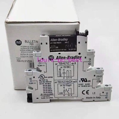 1Pc Allen-Bradley CAT700-TBS24 24VDC Power Relay With CAT700-HLT1Z Socket