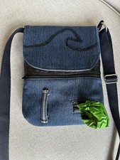 Upcycled Denim Crossbody Bag For The Dog Walker