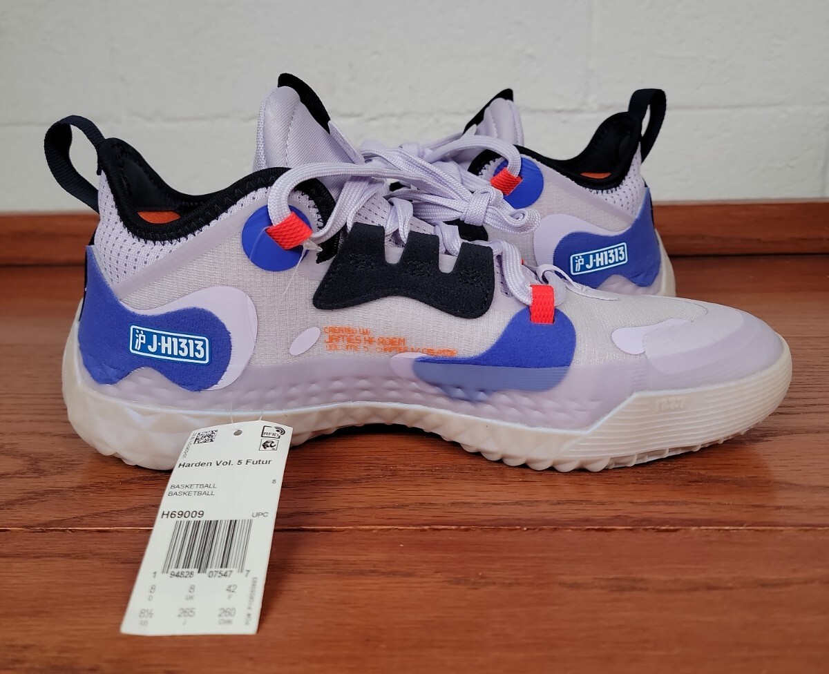 Adidas James Harden Vol. 5 Futurenatura Purple Shoes H69009 Men’s Size 9 Adidas Harden Vol. 5 Futurenatura Purple Tint Sonic H69009  main image 3