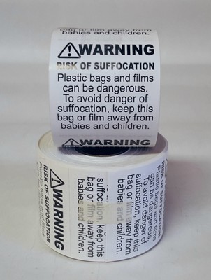 Suffocation Warning Amazon FBA Labels Sticker 1 Roll 500 Labels 2 x 2 Plus BONUS