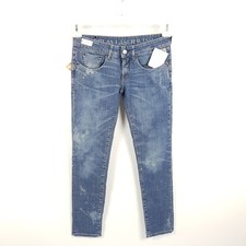 Replay Jeans Radixes Damen W28 L30 Blau Slim Tapered Acid Wash Denim Hose WV 640