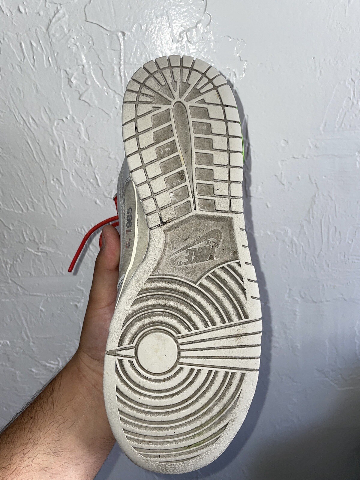 OFF WHITE X NIKE Taglia 10 Nike Dunk Low x bianco sporco lotto 23 grigio chiaro bianco DM1602126