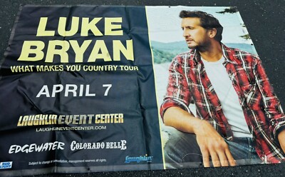 LUKE BRYAN  Rare  TOUR CONCERT Banner 8 Ft x 10ft Rare Huge  Man Cave
