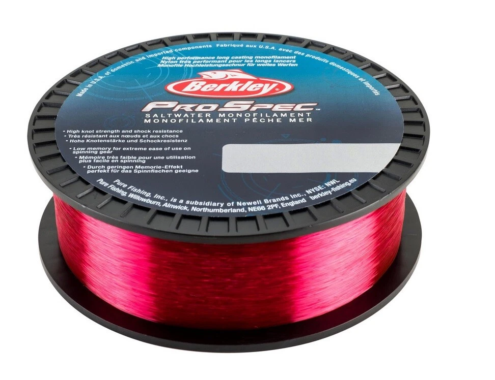 Berkley Pro Spec 300m Saltwater Mono Monofilament Red Yellow Sea Fishing  Line