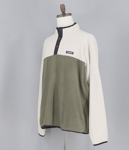 NWT LANDS' END Men's Heritage Fleece Pullover Oeko-Tex Forest Moss Green Size XL - Picture 4 of 10