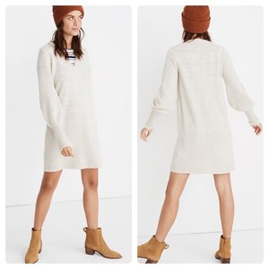 madewell bubble sleeve sweatshirt dress