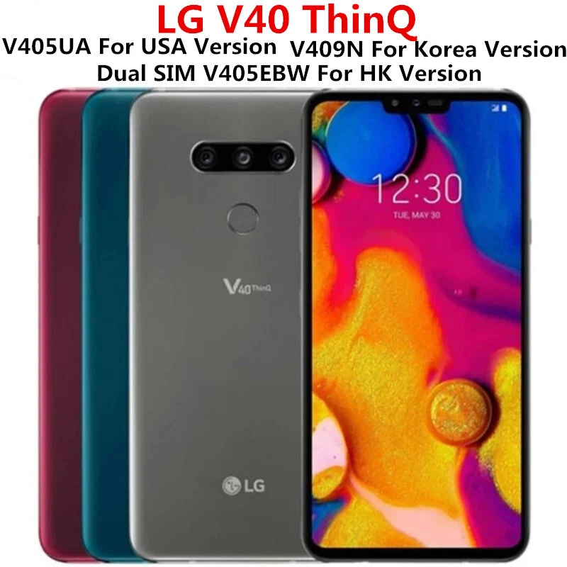 Smartphone LG V40 ThinQ V405UA 64GB V409N V405EBW 128GB 4G Desbloqueado Nuevo Sellado Foto 3 de 4