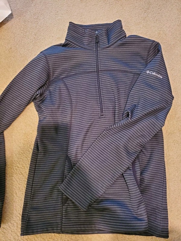 Columbia Black & Gray Midweight Jacket Ladies Women's Size Medium 