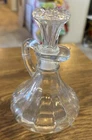 Anchor Hocking Glass  Cruet, Vintage  1940s with Original Stopper 5-1/4" Tall