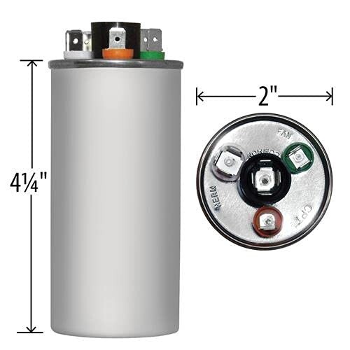 Efficient Goodman Capacitor 35+5 uf, 370/440 VAC, Includes Compressor ...