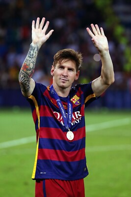 MEN FC BARCELONA 2015/2016 LEO MESSI SOCCER FOOTBALL SHIRT JERSEY