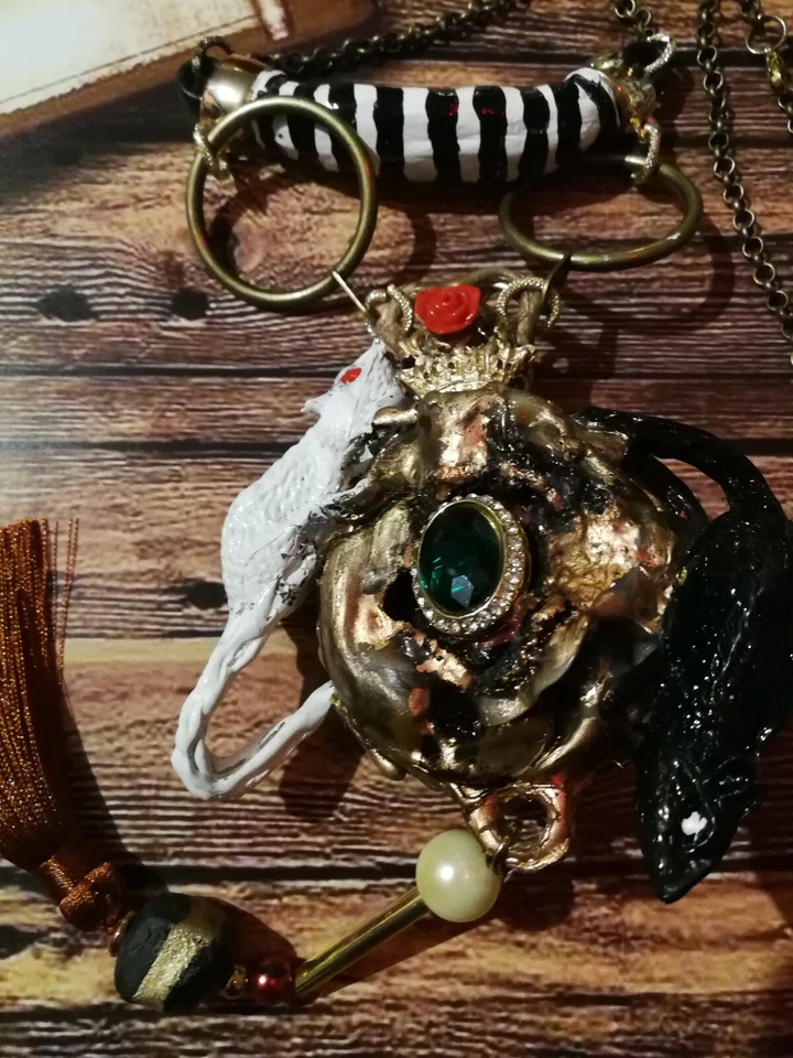 Joyería de Lujo Collar de Cristal Colgante Animal Joyería Dije Animales Ojo de Ratón Foto 3 de 4