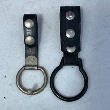 2 Vintage Lifetime Baton Ring Black Holder Holsters