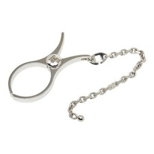 Hermes Filou Glove Holder Bag Charm Silver Metal