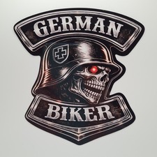 XXL GERMAN BIKER Skull Bike Auto Aufkleber Motorrad Sticker Totenkopf Deko