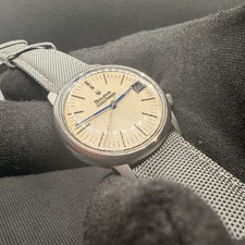 Bulova Accutron Swiss Made 3-614187 Silver Dial Grey Strap 