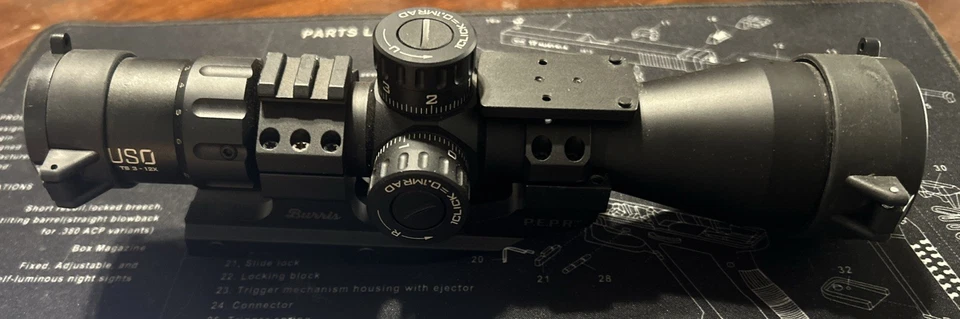 EE. UU. Mira para rifle Optics TS-12X 3-12x42 FFP retícula focal frontal MHR Foto 2 de 4