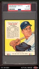 1955 Red Man #22 Hank Bauer With Tab Yankees PSA 6 - EX/MT