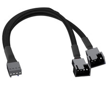 4 Pin PWM Fan Splitter 1 to 2 Way Adapter Extension Cable Cord PC 27cm