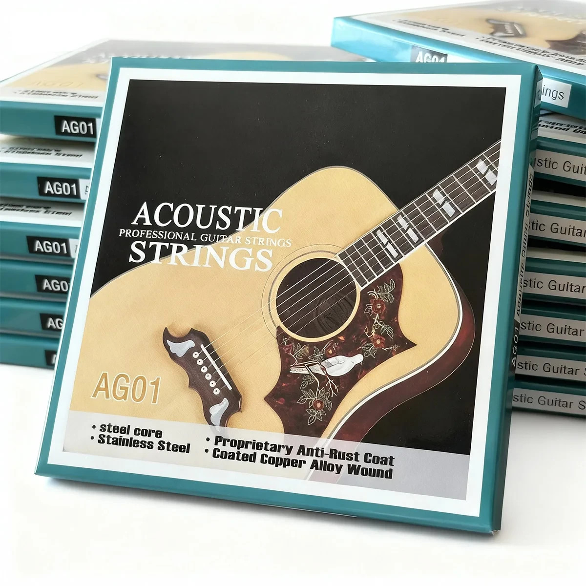 Set di 6 corde per chitarra acustica in acciaio