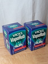  2pks-3.53oz ea. Vicks Vaporub Original Scent Ointment cough suppressant N.O.S.