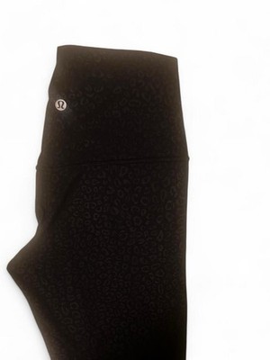lululemon athletica Wunder Under Black Animal Print High Rise Leggings 4