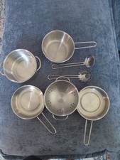 Play Kitchen Set for Kids Melissa  Doug Metal Pots and Pans 7 piece