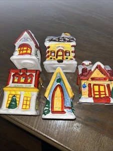 Christmas Ceramic Candle Lit Stores-school - Church