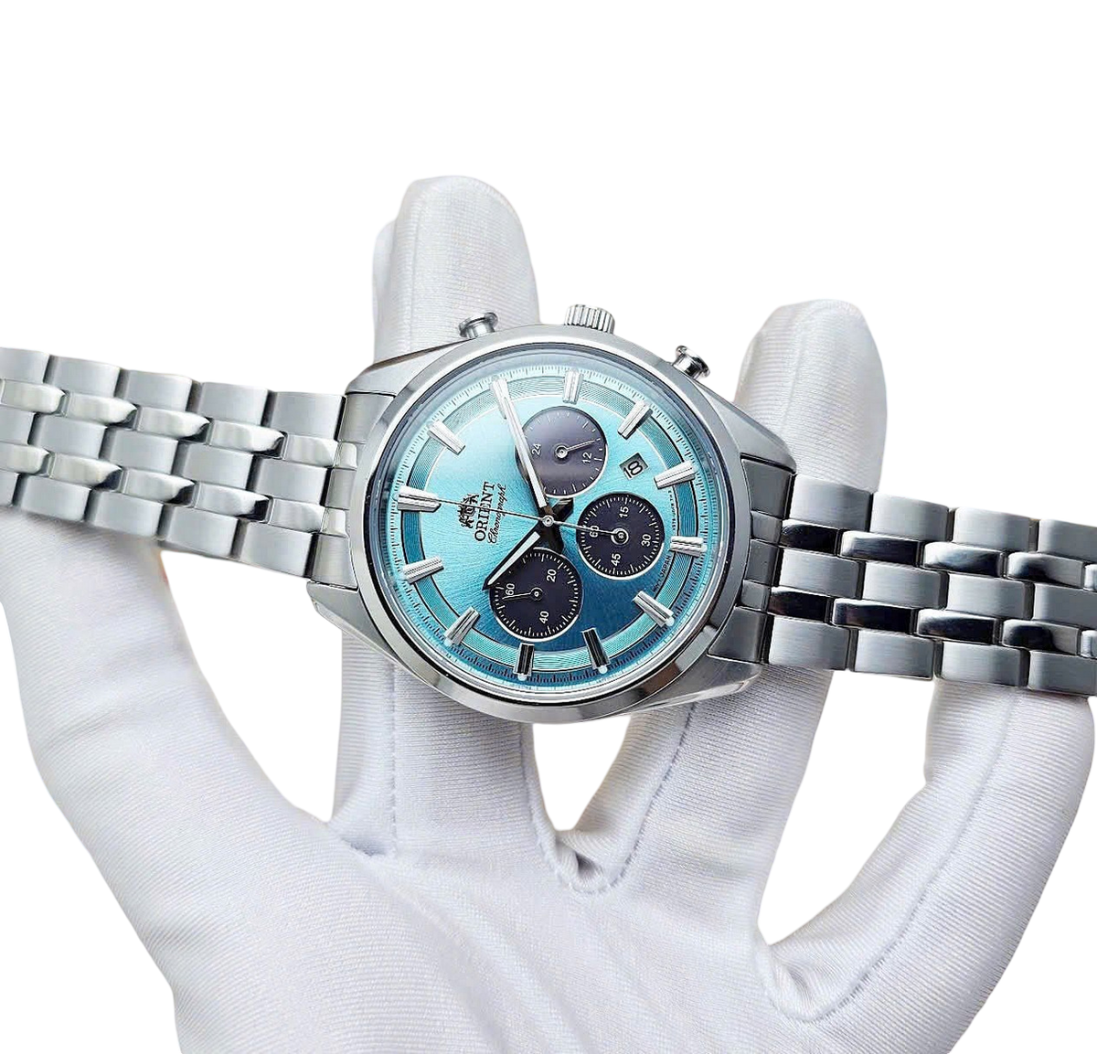 Orient Stretto Sapphire Crystal Blue Dial Chronograph RN-TX0304L