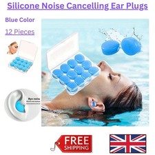 12Pcs Reusable Mouldable Silicone Ear Plugs Noise Cancelling Sleep Swim Snoring