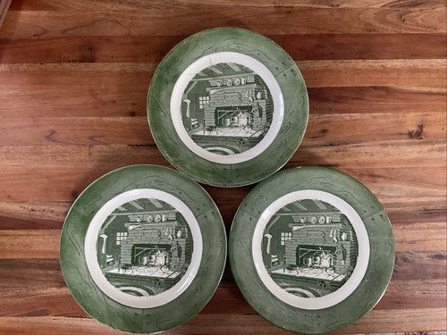 1950's Colonial Homestead by Royal 10" Dinner Plates Set of 3 - Picture 1 of 5