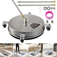 Commercial 15" Flat Surface Cleaner Stainless Steel Power Washer Attachment Kit