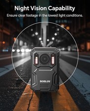 BOBLOV KJ23Pro 2K Body Camera 128GB Night Vision Pre/Post-Recording 4000mAh IP66