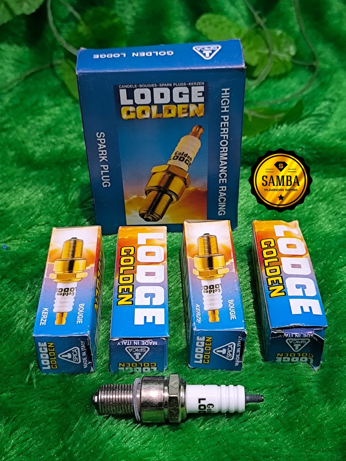 4x Genuine Golden Lodge 4-point spark plugs for classic cars  Twin Spark engines