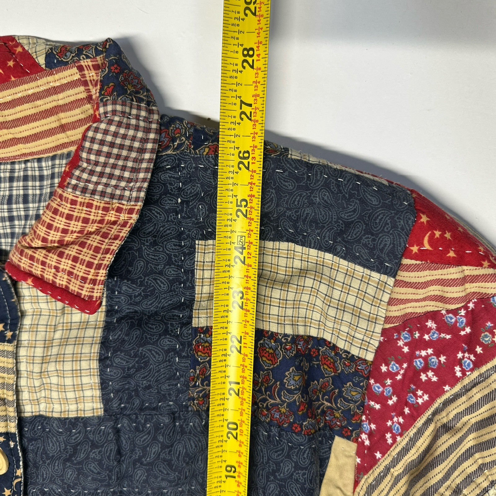 Vintage Reversible Quilted Patchwork Jacket 1990s… - image 16