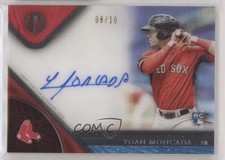 2017 Topps Tribute Tribute Auto Red 8/10 Yoan Moncada #TA-YM Auto 3c2