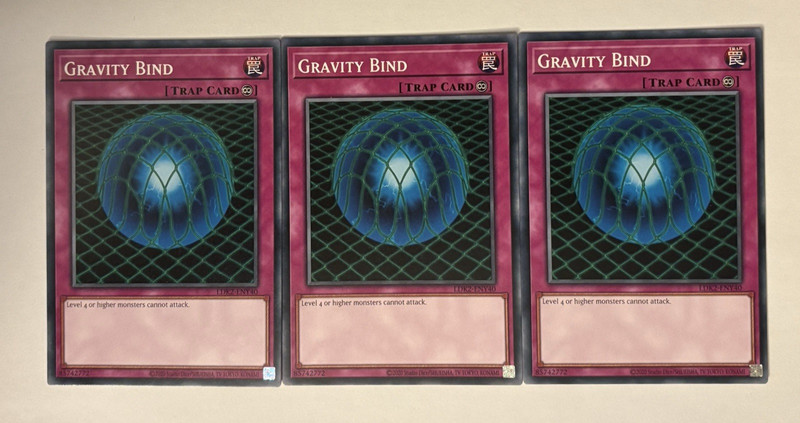 ☆ 3 x Gravity Bind LDK2-ENY40 UNL edition Common YuGiOh ☆
