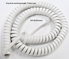 2-Pack Bright White 12Ft Lennox Phone Handset Cord PH 300 301 306 315 318Curly